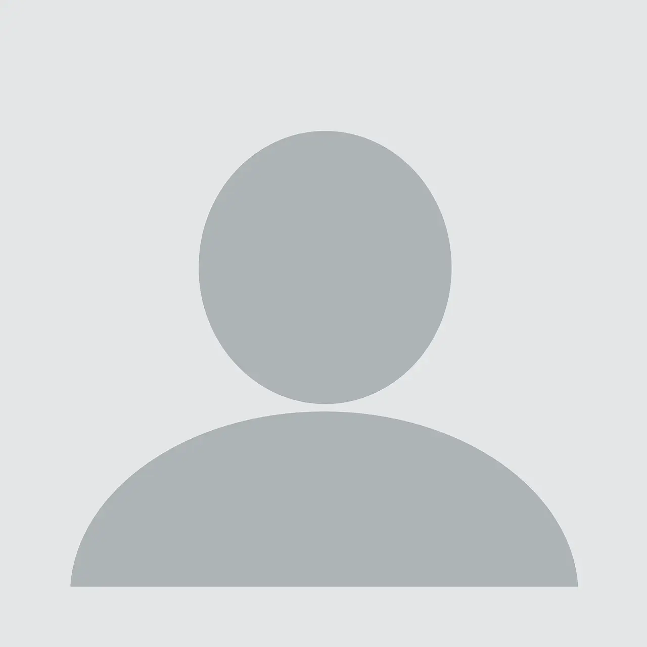 Default gray user profile silhouette icon.